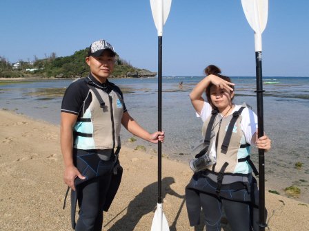 ★シンジ、サヤカの初波乗りカヤック★