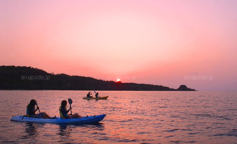 Sunset sea kayaking adventure