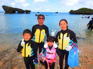 沖縄の海🌊満喫！喜多Family👨‍👨‍👧‍👦💖