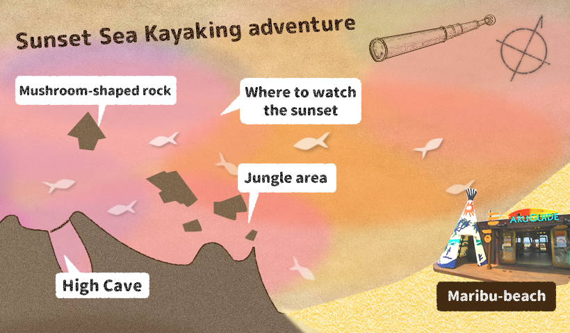 Sunset sea kayaking adventure