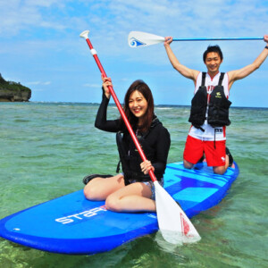 You can enjoy our SUP as a tandem. We recommend it for family members.